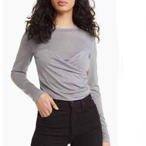 Vero Moda Women's Elegant Gray Long Sleeve Top